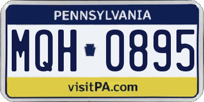 PA license plate MQH0895