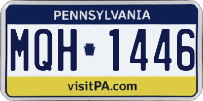 PA license plate MQH1446