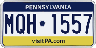 PA license plate MQH1557