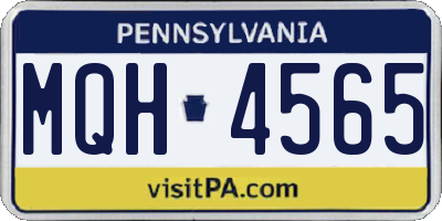 PA license plate MQH4565