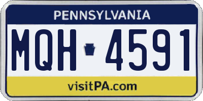 PA license plate MQH4591