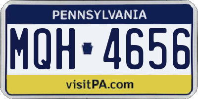 PA license plate MQH4656
