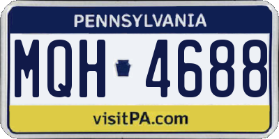 PA license plate MQH4688