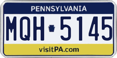 PA license plate MQH5145