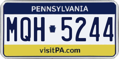 PA license plate MQH5244