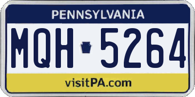 PA license plate MQH5264