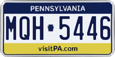 PA license plate MQH5446