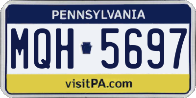 PA license plate MQH5697