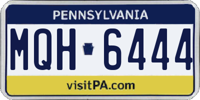 PA license plate MQH6444
