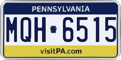 PA license plate MQH6515