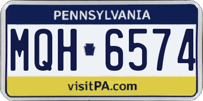 PA license plate MQH6574