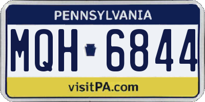 PA license plate MQH6844