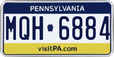 PA license plate MQH6884