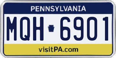PA license plate MQH6901