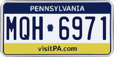 PA license plate MQH6971