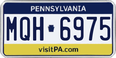 PA license plate MQH6975