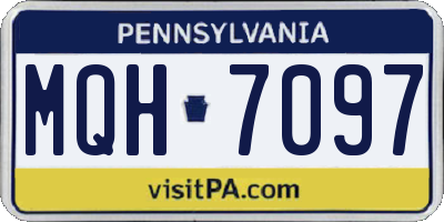 PA license plate MQH7097