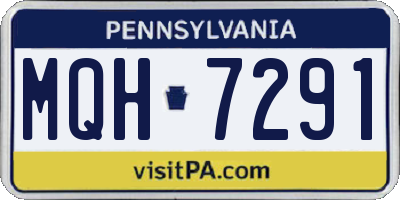 PA license plate MQH7291