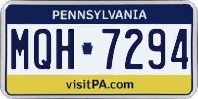 PA license plate MQH7294