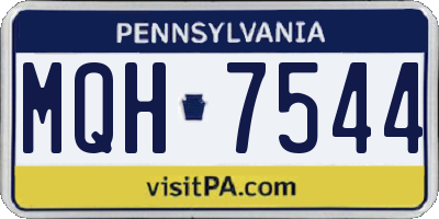 PA license plate MQH7544
