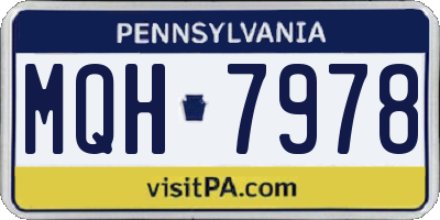 PA license plate MQH7978