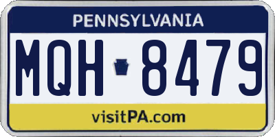 PA license plate MQH8479