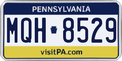 PA license plate MQH8529