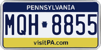 PA license plate MQH8855