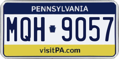 PA license plate MQH9057