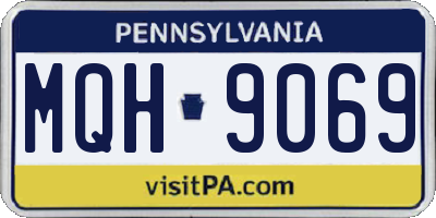 PA license plate MQH9069