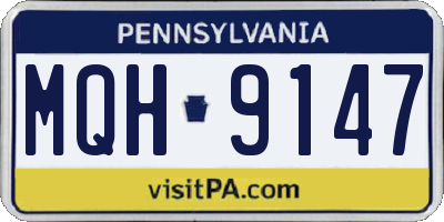 PA license plate MQH9147