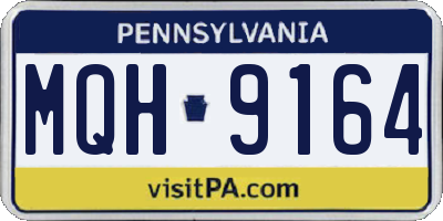 PA license plate MQH9164