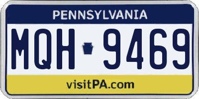 PA license plate MQH9469