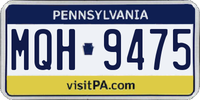 PA license plate MQH9475