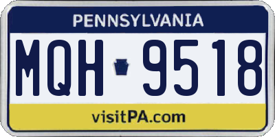 PA license plate MQH9518