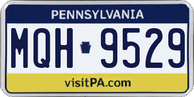 PA license plate MQH9529