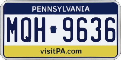 PA license plate MQH9636