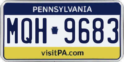PA license plate MQH9683
