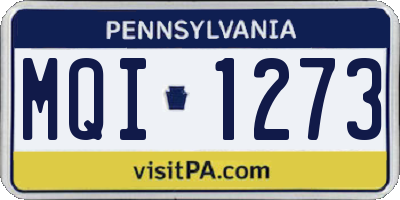 PA license plate MQI1273