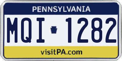 PA license plate MQI1282
