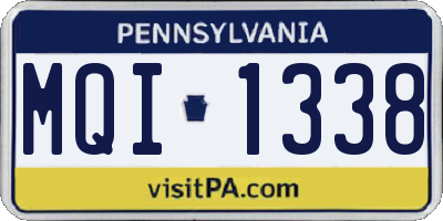 PA license plate MQI1338