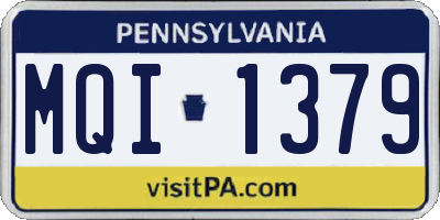 PA license plate MQI1379