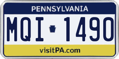 PA license plate MQI1490