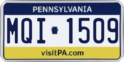 PA license plate MQI1509