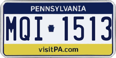 PA license plate MQI1513