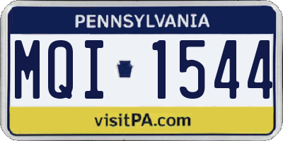 PA license plate MQI1544