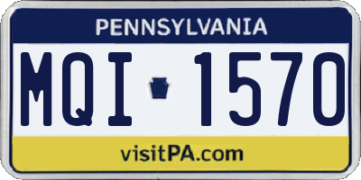 PA license plate MQI1570