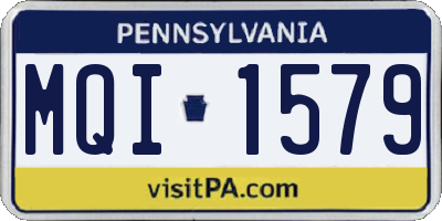 PA license plate MQI1579