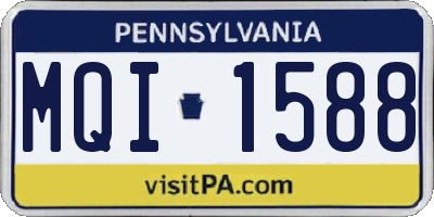 PA license plate MQI1588