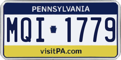 PA license plate MQI1779